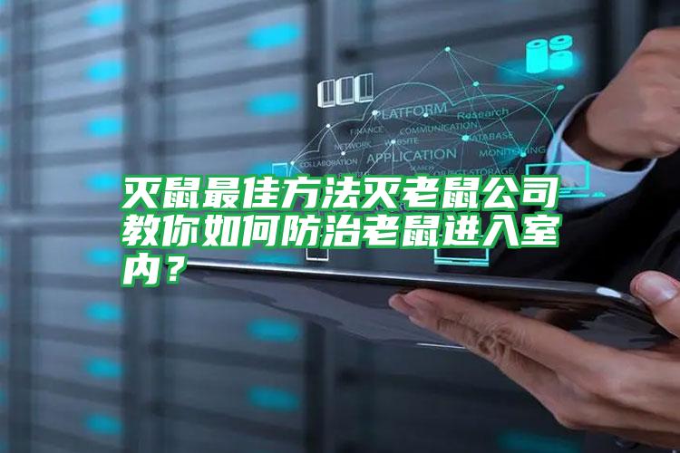 滅鼠最佳方法滅老鼠公司教你如何防治老鼠進入室內(nèi)?