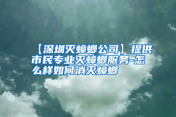 【深圳滅蟑螂公司】提供市民專業(yè)滅蟑螂服務-怎么樣如何消滅蟑螂