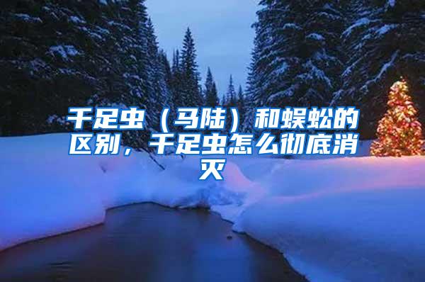 千足蟲（馬陸）和蜈蚣的區(qū)別，千足蟲怎么徹底消滅