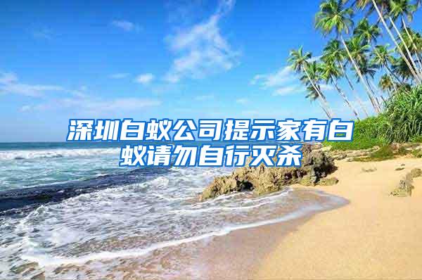 深圳白蟻公司提示家有白蟻請(qǐng)勿自行滅殺