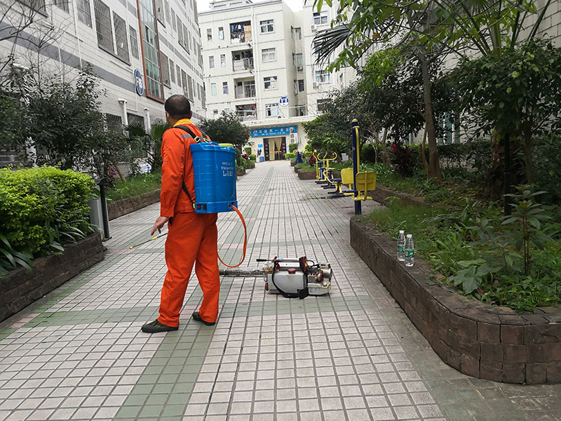 小區(qū)物業(yè)消殺害蟲施工現(xiàn)場
